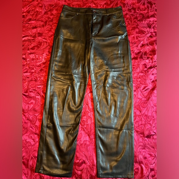 Dynamite Gisele Faux Leather Straight Leg Pants - Picture 2 of 5